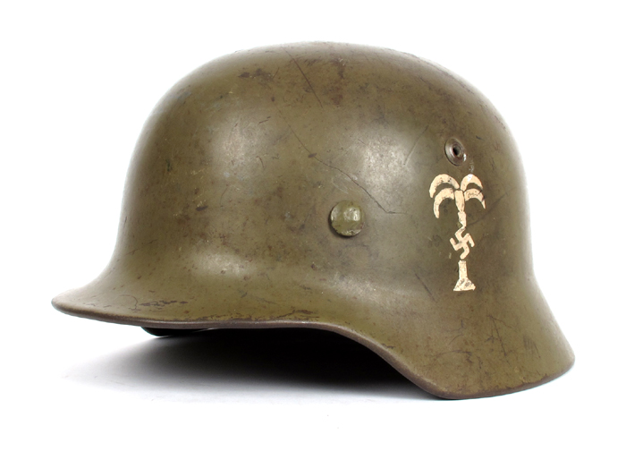 1939-1945 German Third Reich, M35 Deutsche Afrika Korps helmet. at Whyte's Auctions