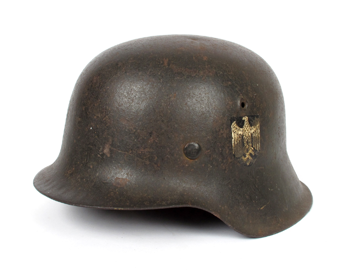 1939-1945 German Third Reich, M42 single decal Army helmet. at Whyte's Auctions