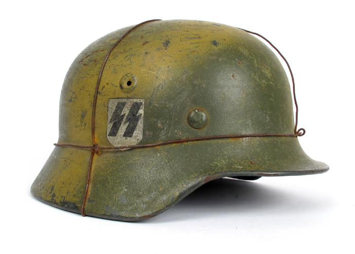 1939-1945 German Third Reich, M40 single decal SS helmet. at Whyte's Auctions