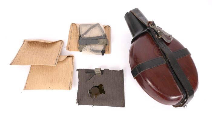 1939-1945 German Third Reich, Deutsche Afrika Korps water bottle and goggles. at Whyte's Auctions