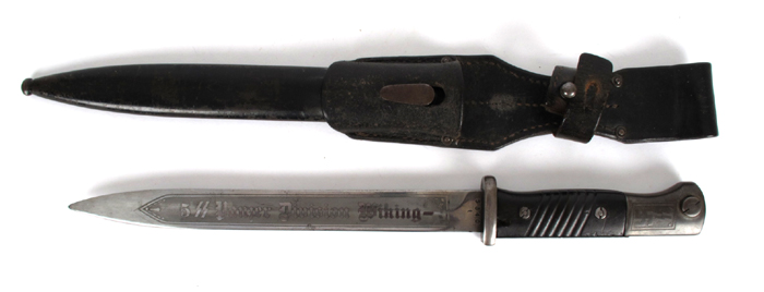 1939-1945 German Third Reich, 5th SS Panzer Division, Wiking' etched bayonet. at Whyte's Auctions