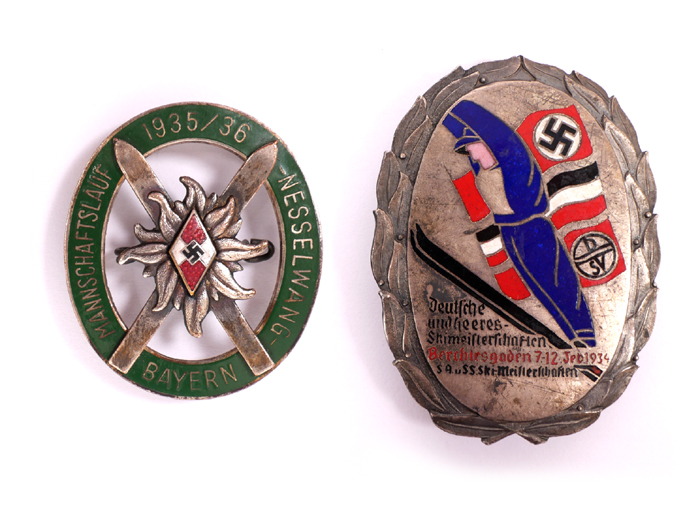 1935-1936 German Third Reich, Hitler Youth & SA/SS ski badges. at Whyte's Auctions