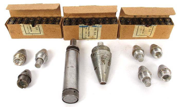 1939-1945 German Third Reich, World War II 9mm ammunition and a collection of detonators. at Whyte's Auctions