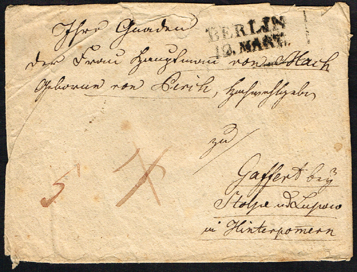 Postal History. 18th and 19th century collection of postmarks, mostly English and Scottish, some foreign. at Whyte's Auctions