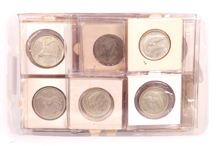 Ireland. Collection of silver including florins, halfcrowns and ten shillings. at Whyte's Auctions
