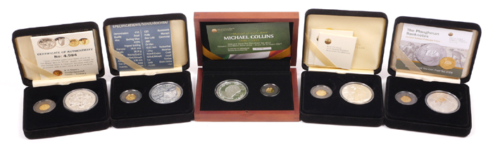 Central Bank of Ireland gold and silver proof sets collection. at Whyte's Auctions
