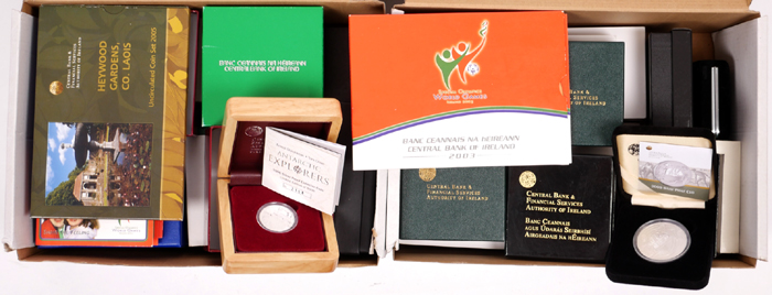 Central Bank of Ireland proof coins in presentation cases. at Whyte's Auctions