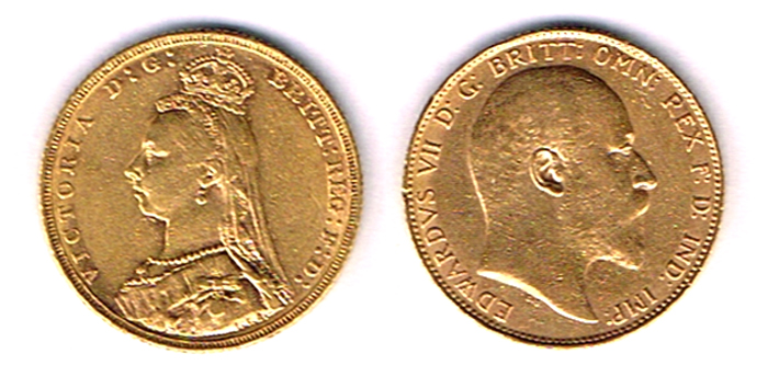 GB Victoria gold sovereigns, Jubilee head, 1888 and 1892. at Whyte's Auctions