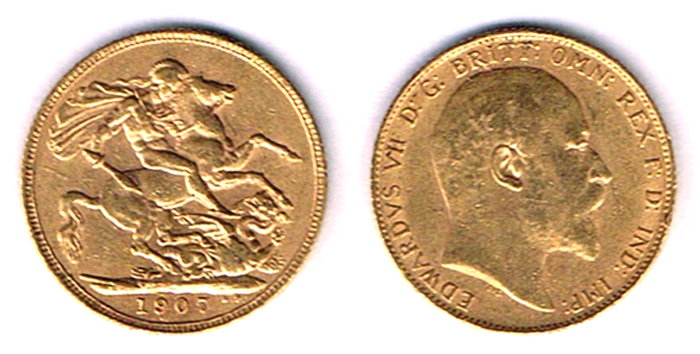 GB. Edward VII gold sovereigns, 1906, 1907 and 1910 . at Whyte's Auctions