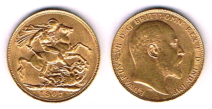 GB. Edward VII gold sovereigns, 1907 and 1909. at Whyte's Auctions
