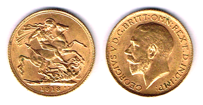 GB. George V gold sovereigns, 1911 and 1913. at Whyte's Auctions