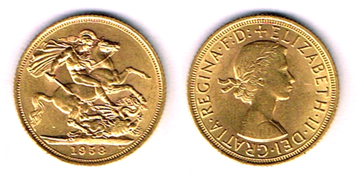 GB. Elizabeth II gold sovereigns, 1957, 1958 and 1959. at Whyte's Auctions