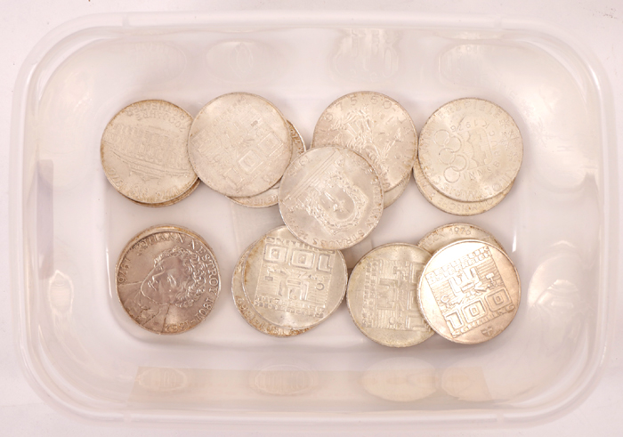 Austria. 1975-1976 silver commemorative one hundred schillings collection of 15. at Whyte's Auctions