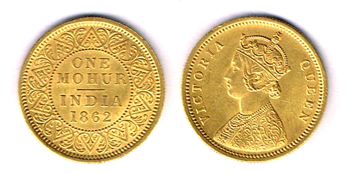 India. Victoria. Gold mohur, 1862. at Whyte's Auctions
