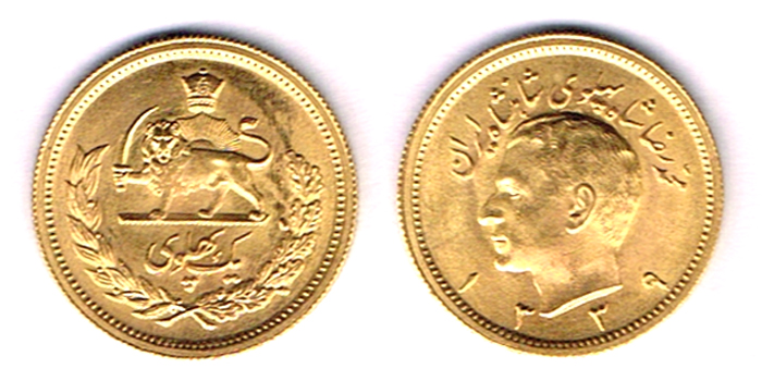 Iran. Trio of gold coins. at Whyte's Auctions