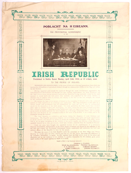 Poblacht na hEireann, Proclamation of The Irish Republic at Whyte's Auctions