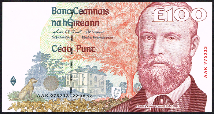 Collection of Bank of Ireland 'C Series' One Hundred Pounds 1996 at Whyte's Auctions