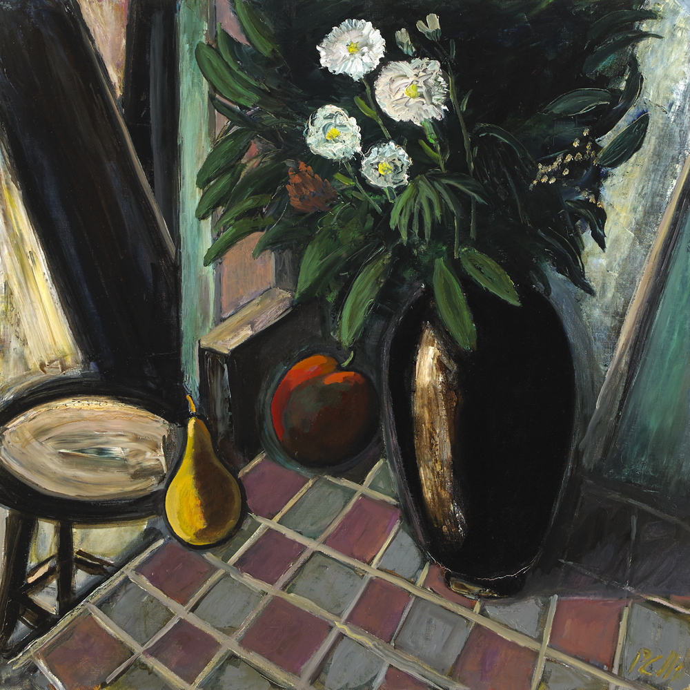 STILL LIFE WITH FLOWERS AND FRUIT by Peter Collis sold for 3,600 at Whyte's Auctions