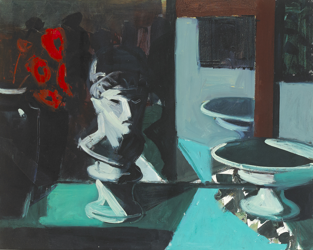 STILL LIFE WITH FLOWERS AND BUST, 1989 by Brian Ballard RUA (b.1943) at Whyte's Auctions