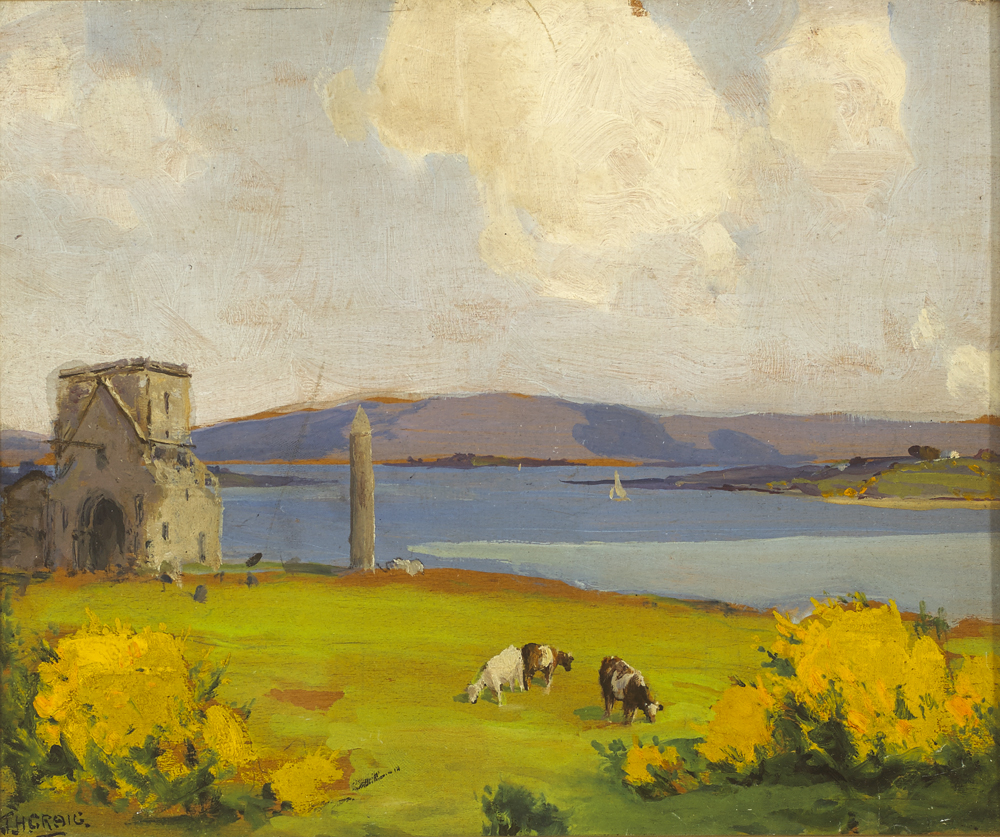WHEN THE WHINS ARE IN BLOOM, LOUGH ERNE, COUNTY FERMANAGH by James Humbert Craig RHA RUA (1877-1944) at Whyte's Auctions