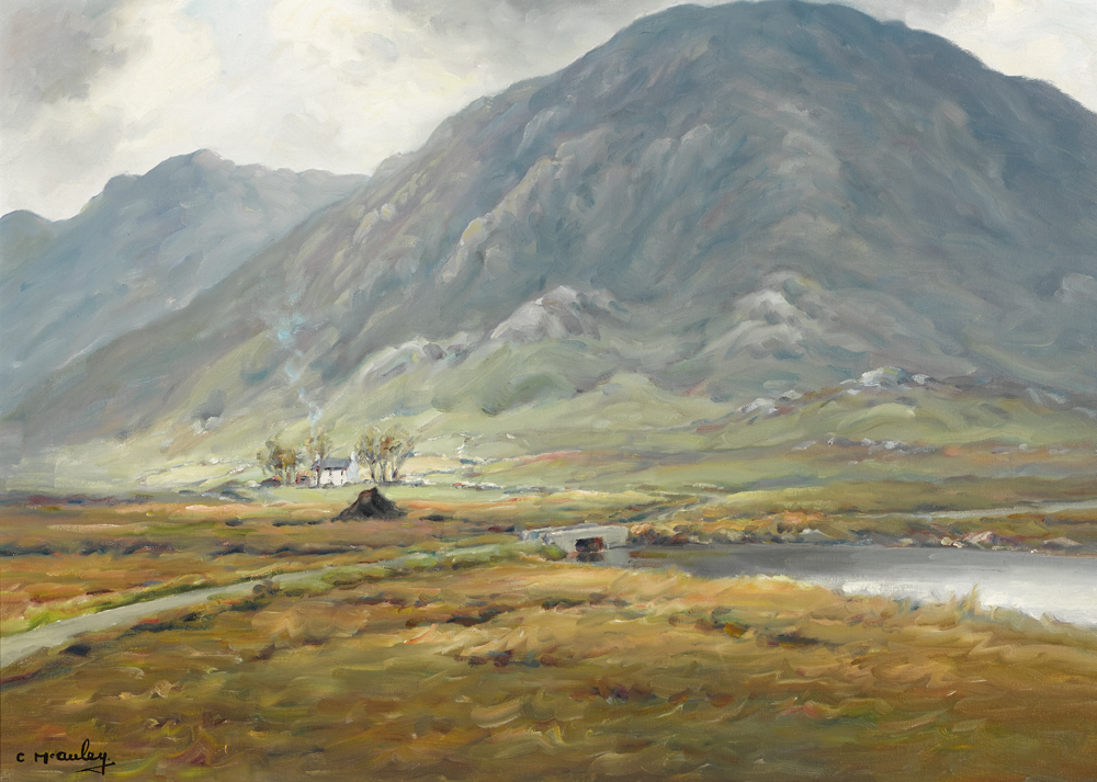 IN THE SHADOWS OF AGHLA, COUNTY DONEGAL by Charles J. McAuley sold for �1,700 at Whyte's Auctions