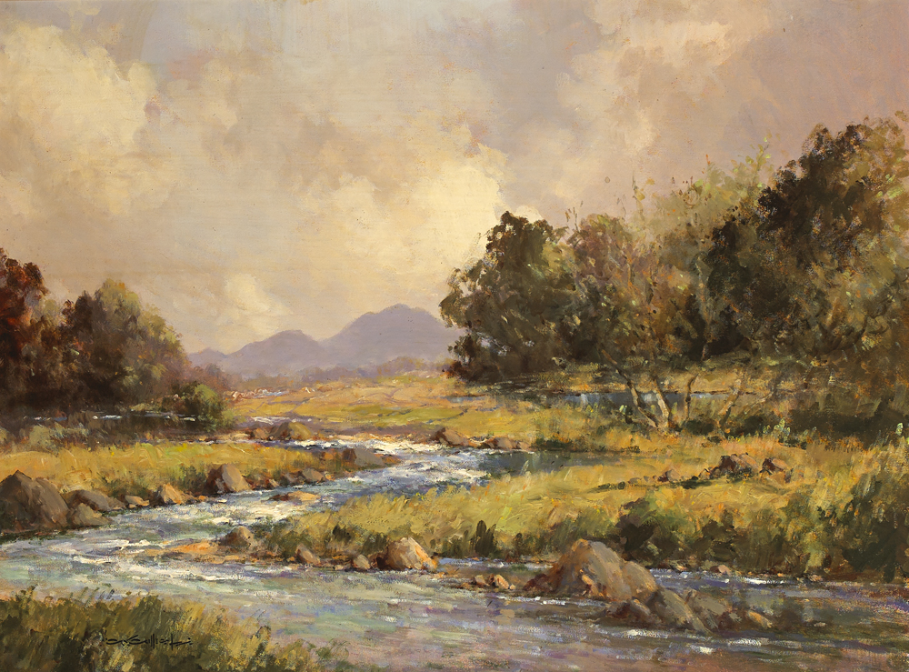 RIVER LANDSCAPE by George K. Gillespie RUA (1924-1995) at Whyte's Auctions