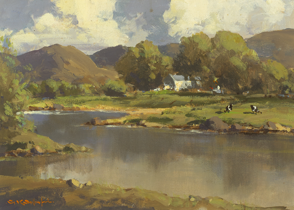 CARAGH RIVER, LICKEEN, COUNTY KERRY by George K. Gillespie RUA (1924-1995) at Whyte's Auctions