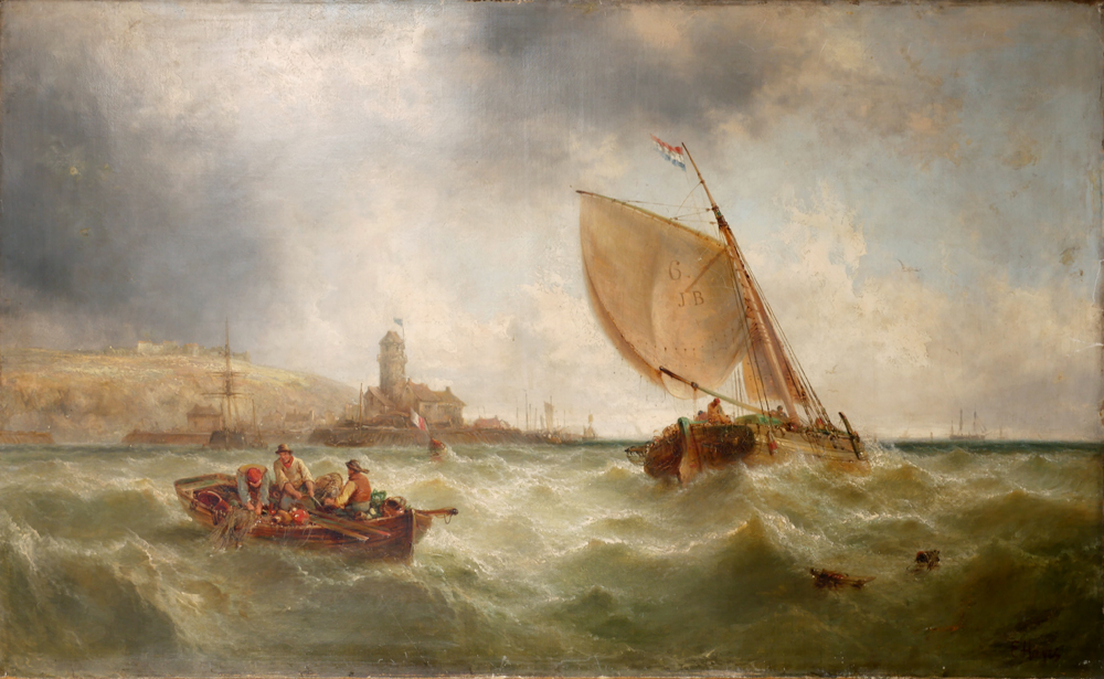 DUTCH FISHING BOAT OFF A FRENCH PORT at Whyte's Auctions