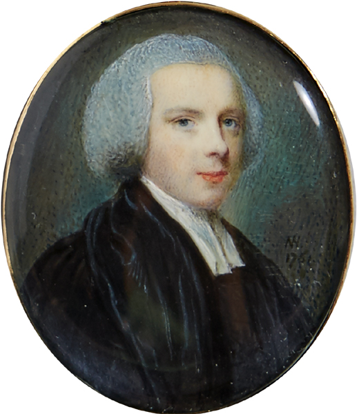 PORTRAIT OF A CLERGYMAN, 1751 by Nathaniel Hone sold for �950 at Whyte's Auctions