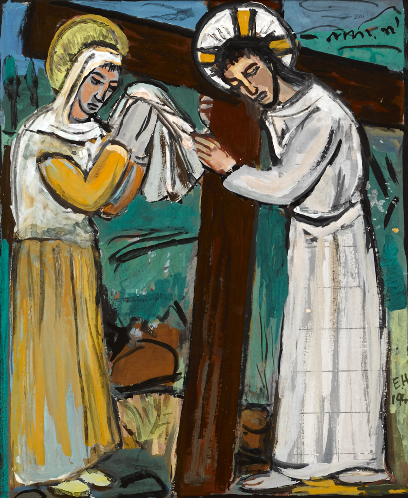 VERONICA WIPES THE FACE OF CHRIST, 1949 by Evie Hone sold for 2,000 at Whyte's Auctions