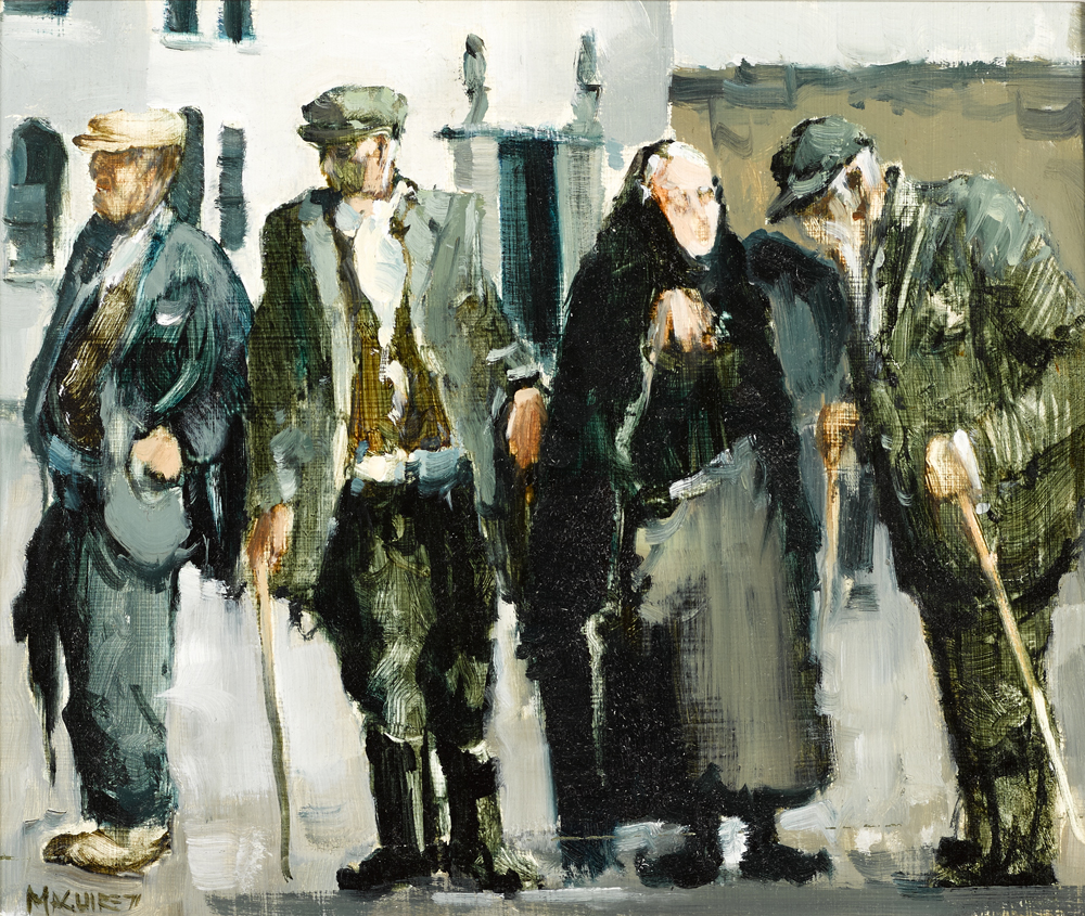 WAITING, FISH MARKET, GALWAY, 1971 by Cecil Maguire sold for 4,200 at Whyte's Auctions