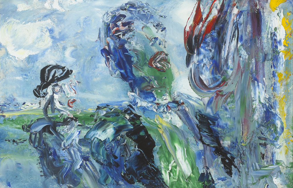 SINGING 'UNDER THE CANOPY OF HEAVEN', 1950 by Jack Butler Yeats sold for �85,000 at Whyte's Auctions