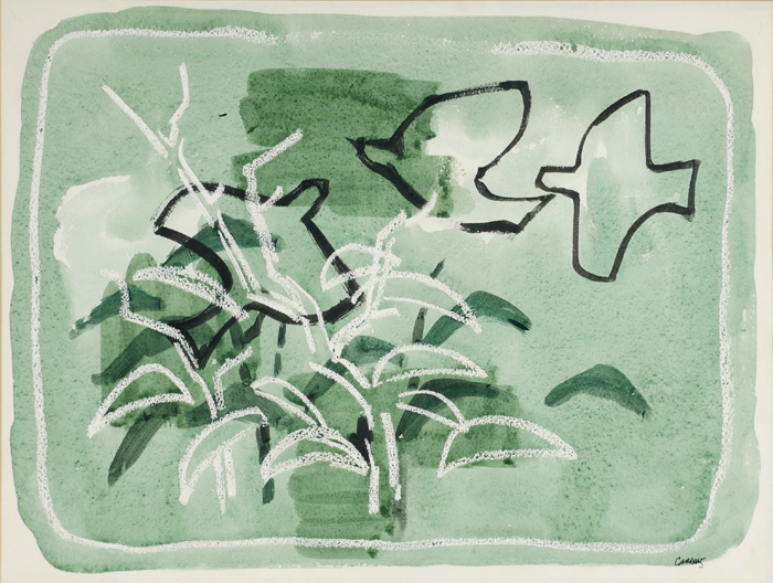 BIRDS AMONG LEAVES by Desmond Carrick RHA (1928-2012) at Whyte's Auctions