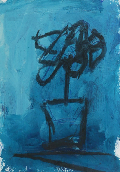 UNTITLED [FLOWER POT AGAINST BLUE BACKGROUND] by Basil Blackshaw HRHA RUA (1932-2016) at Whyte's Auctions