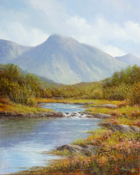 MOUNTAIN AND STREAM by Gerry Marjoram (b.1936) at Whyte's Auctions