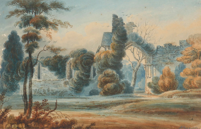 THE RUINS OF AN ABBEY (A PAIR) by Henry Calton Maguire (1790-1854) at Whyte's Auctions