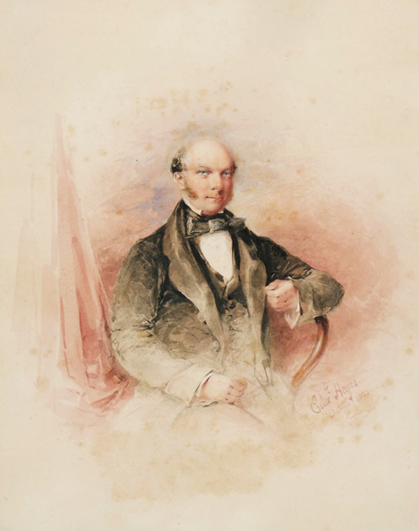 PORTRAIT OF A GENTLEMAN, 1853 by Edward Hayes sold for �300 at Whyte's Auctions