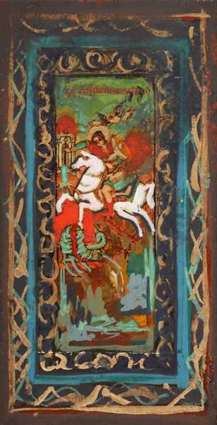 ICON, ST. GEORGE & THE DRAGON by Markey Robinson (1918-1999) at Whyte's Auctions