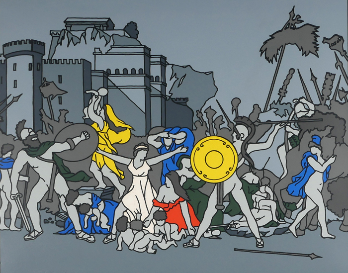 THE RAPE OF THE SABINES, AFTER DAVID, 1973 by Robert Ballagh sold for 300 at Whyte's Auctions