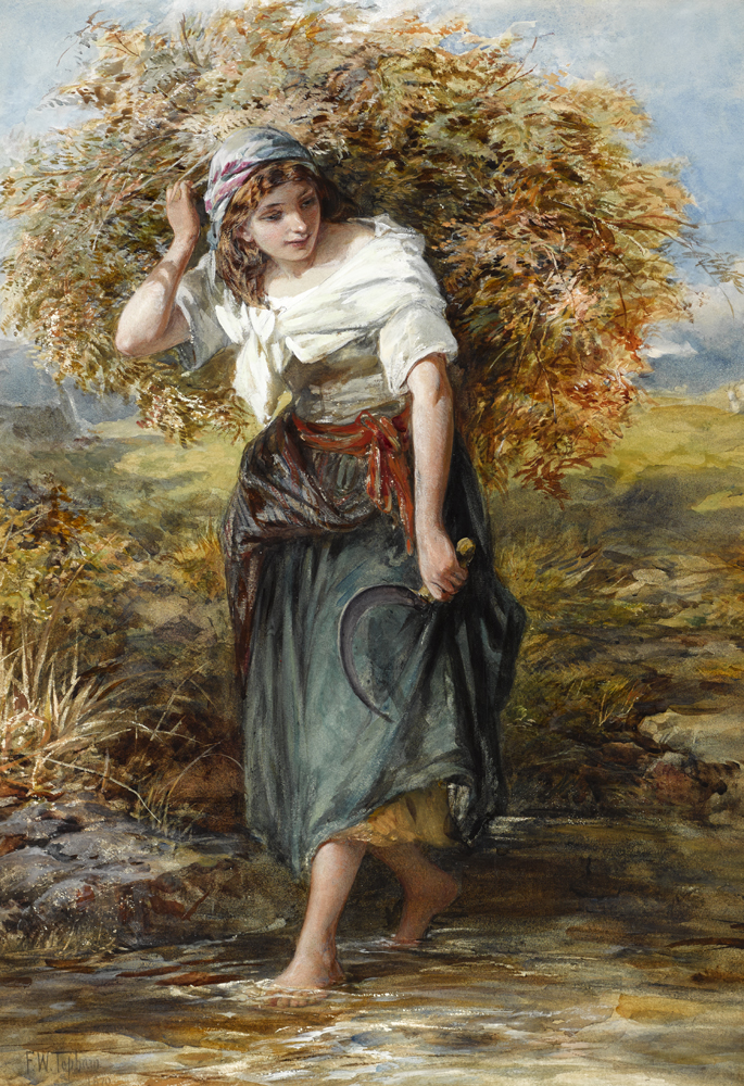 GATHERING FERN, 1870 by Francis William Topham RA OWS (1808-1877) at Whyte's Auctions