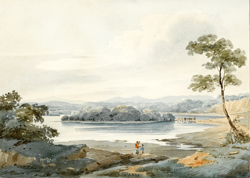 LAKE WITH ISLAND by Francis Danby sold for �2,900 at Whyte's Auctions