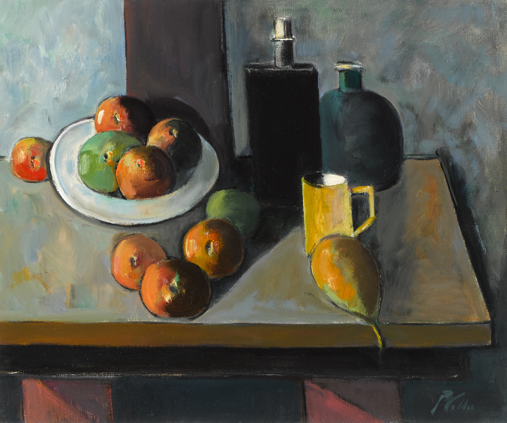 STILL LIFE WITH BLACK BOTTLE by Peter Collis RHA (1929-2012) at Whyte's Auctions