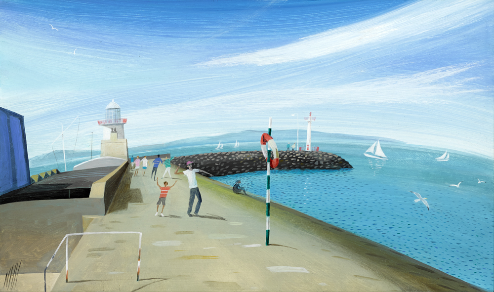 THE LIGHTHOUSE ON THE PIER, HOWTH, COUNTY DUBLIN by Nicholas Hely Hutchinson (b.1955) at Whyte's Auctions