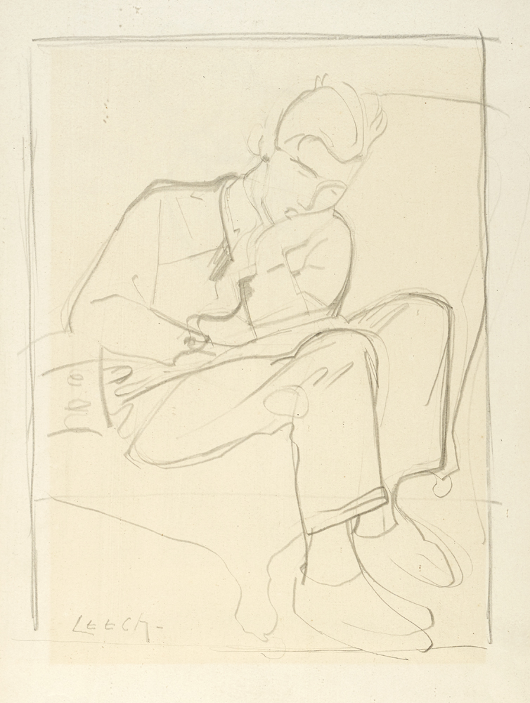 GUY [BOTTERELL] READING by William John Leech RHA ROI (1881-1968) at Whyte's Auctions