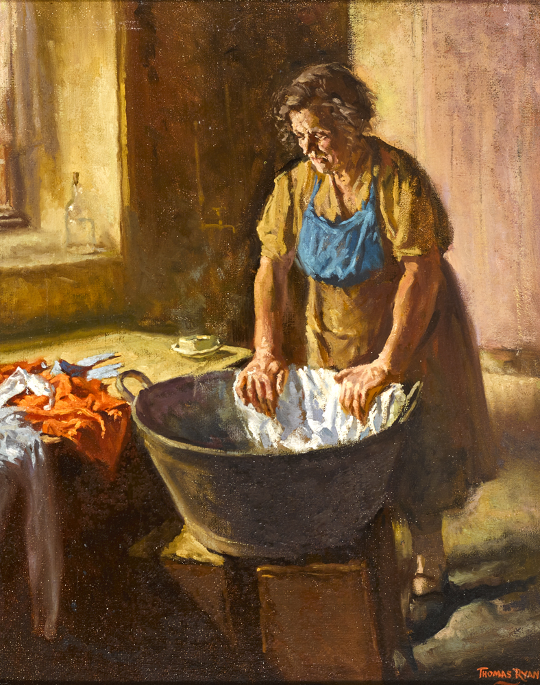 WASHERWOMAN, 1958 by Thomas Ryan PPRHA (1929-2021) at Whyte's Auctions