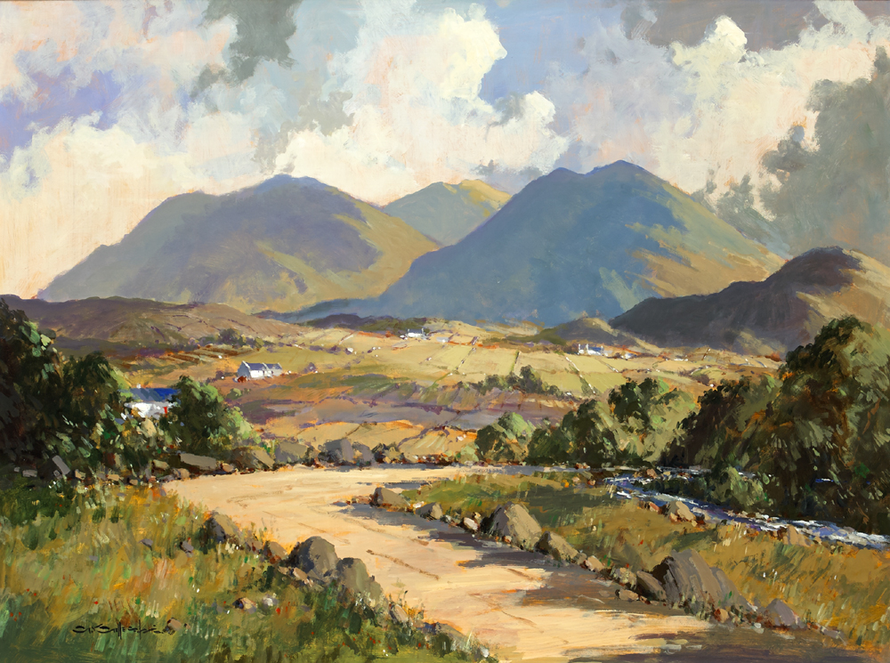 IN THE MOURNES NEAR GLASDRUMMOND AND GLEN RIVER by George K. Gillespie RUA (1924-1995) at Whyte's Auctions