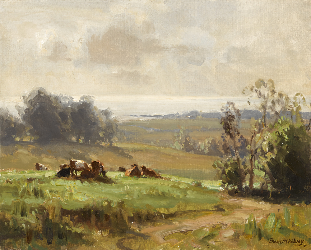 MORNING NEAR KILLYLEAGH, COUNTY DOWN by Frank McKelvey RHA RUA (1895-1974) at Whyte's Auctions