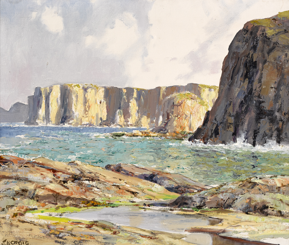 CLIFFS AT BALLINTOY, COUNTY ANTRIM by James Humbert Craig RHA RUA (1877-1944) at Whyte's Auctions