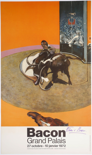 Francis Bacon, Grand Palais, October - January 1972, signed poster. at Whyte's Auctions
