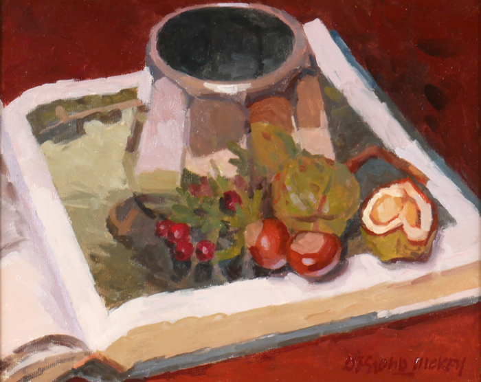 HAWS WITH CHESTNUTS by Desmond Hickey (1937-2007) at Whyte's Auctions